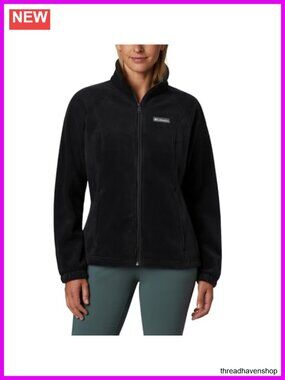 Plus Size Full Zip Fleece Jacket with Zippered Pockets